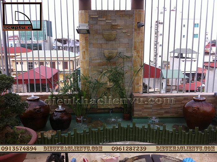 Đ&agrave;i phun nước mini s&acirc;n vườn, nội thất